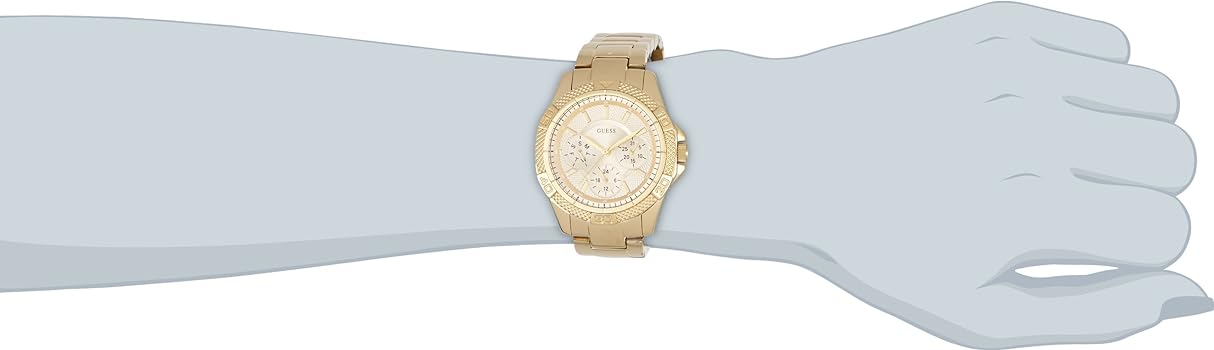  Shop Authentic Guess Mini Phantom Diamonds Gold Dial Gold Steel Strap Watch for Women - W0235L5 - Luxxuri