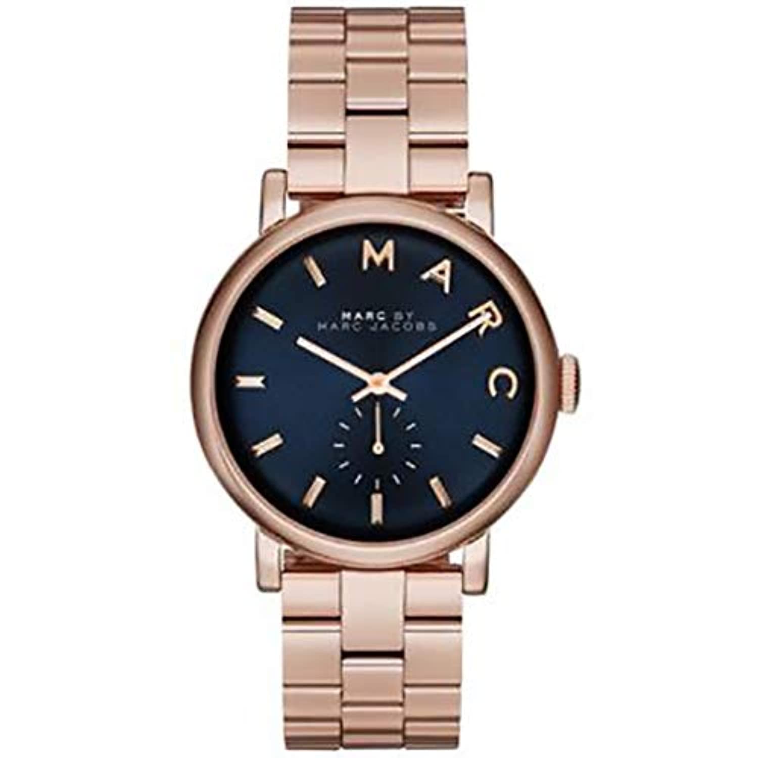  Shop Authentic Marc Jacobs Baker Blue Dial Rose Gold Steel Strap Watch for Women - MBM3330 - Luxxuri