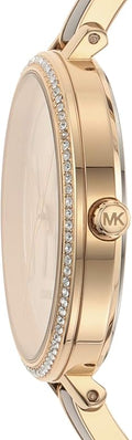  Shop Authentic Michael Kors Jaryn Quartz Gold Dial Black Steel Strap Watch For Women - MK4544 - Luxxuri