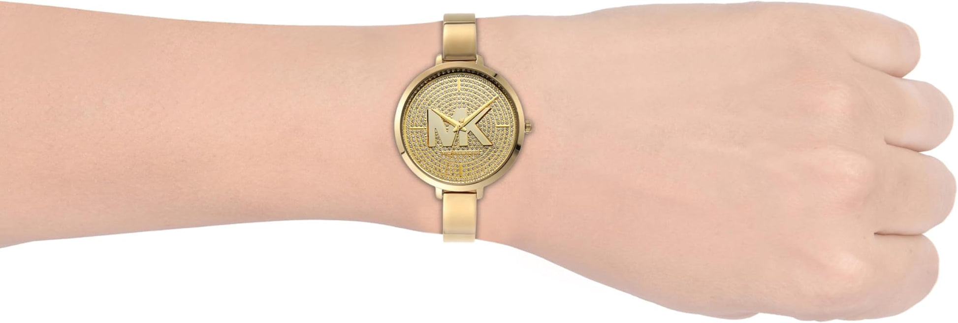 Shop Authentic Michael Kors Parker Crystals Gold Dial Gold Steel Strap Watch For Women - MK4469 - Luxxuri