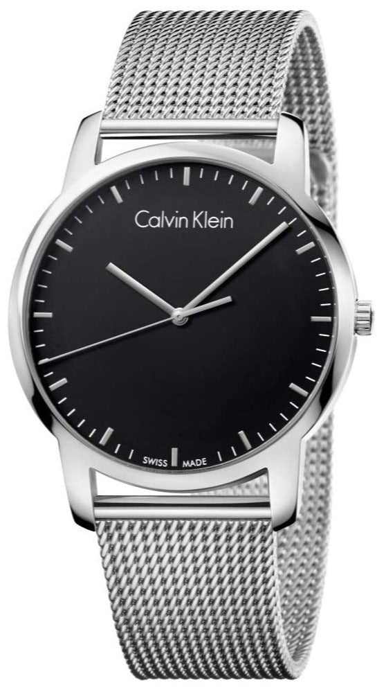  Shop Authentic Calvin Klein City Chronograph Black Dial Silver Mesh Bracelet Watch for Men - K2G2G121 - Luxxuri
