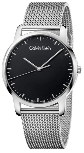  Shop Authentic Calvin Klein City Chronograph Black Dial Silver Mesh Bracelet Watch for Men - K2G2G121 - Luxxuri
