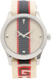  Shop Authentic Gucci G Timeless Quartz White Dial Two Tone NATO Strap Watch For Men - YA1264071 - Luxxuri