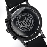  Shop Authentic Emporio Armani Chronograph Quartz Silver Dial Black Rubber Strap Watch For Men - AR11048 - Luxxuri