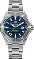  Shop Authentic Tag Heuer Aquaracer Calibre 5 Automatic Blue Dial Silver Steel Strap Watch for Men - WAY2012.BA0927 - Luxxuri