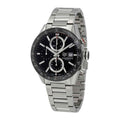  Shop Authentic Tag Heuer Carrera Automatic Chronograph Black Dial Silver Steel Strap Watch for Men - CBM2110.BA0651 - Luxxuri