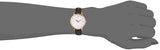  Shop Authentic Movado Ultra Slim White Dial Brown Leather Strap Watch For Women - 0607096 - Luxxuri