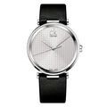  Shop Authentic Calvin Klein Sight Silver Dial Black Leather Strap Watch for Men - K1S21120 - Luxxuri