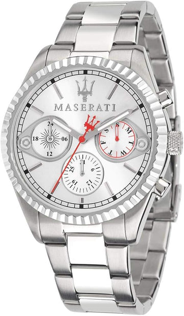  Shop Authentic Maserati Competizione Chronograph White Dial Silver Steel Strap Watch For Men - R8853100017 - Luxxuri