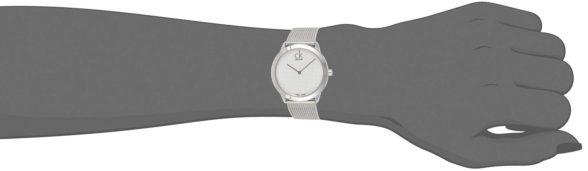  Shop Authentic Calvin Klein Minimal White Dial Silver Mesh Bracelet Watch for Women - K3M2212Y - Luxxuri