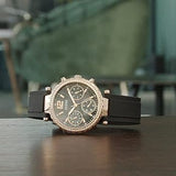  Shop Authentic Guess Solstice Diamonds Black Mother of Pearl Dial Black Rubber Strap Watch for Women - GW0113L2 - Luxxuri