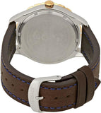  Shop Authentic Versace Hellenyium GMT Blue Dial Brown Leather Strap Watch for Men - V11080017 - Luxxuri