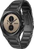  Shop Authentic Hugo Boss Steer Chronograph Brown Dial Black Steel Strap Watch For Men - 1514043 - Luxxuri