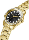  Shop Authentic Guess Sparkler Diamonds Black Dial Gold Steel Strap Watch for Women - GW0111L2 - Luxxuri