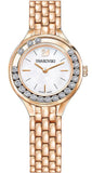  Shop Authentic Swarovski Lovely Crystals Mother of Pearl Dial Rose Gold Steel Strap Watch for Women - 5261496 - Luxxuri