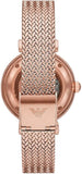 Shop Authentic Emporio Armani Meccanico Automatic White Dial Rose Gold Mesh Strap Watch For Women - AR60063 - Luxxuri