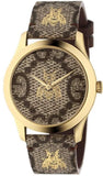  Shop Authentic Gucci G Timeless Brown Dial Brown Leather Strap Watch For Men - YA1264068 - Luxxuri