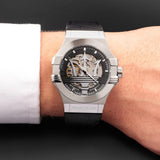  Shop Authentic Maserati Potenza Automatic Black Dial Black Leather Strap Watch For Men - R8821108001 - Luxxuri