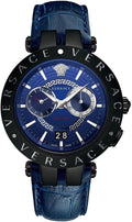  Shop Authentic Versace V Race Chronograph Quartz Blue Dial Blue Leather Strap Watch For Men - VEBV00419 - Luxxuri