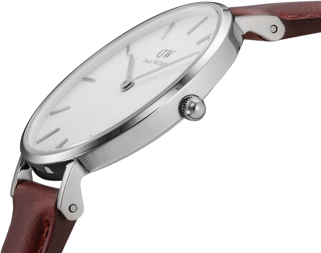  Shop Authentic Daniel Wellington Classic Petite St Mawes White Dial Brown Leather Strap Watch For Women - DW00100187 - Luxxuri