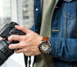  Shop Authentic Fossil Townsman Automatic Skeleton Black Dial Brown Leather Strap Watch for Men - ME3181 - Luxxuri