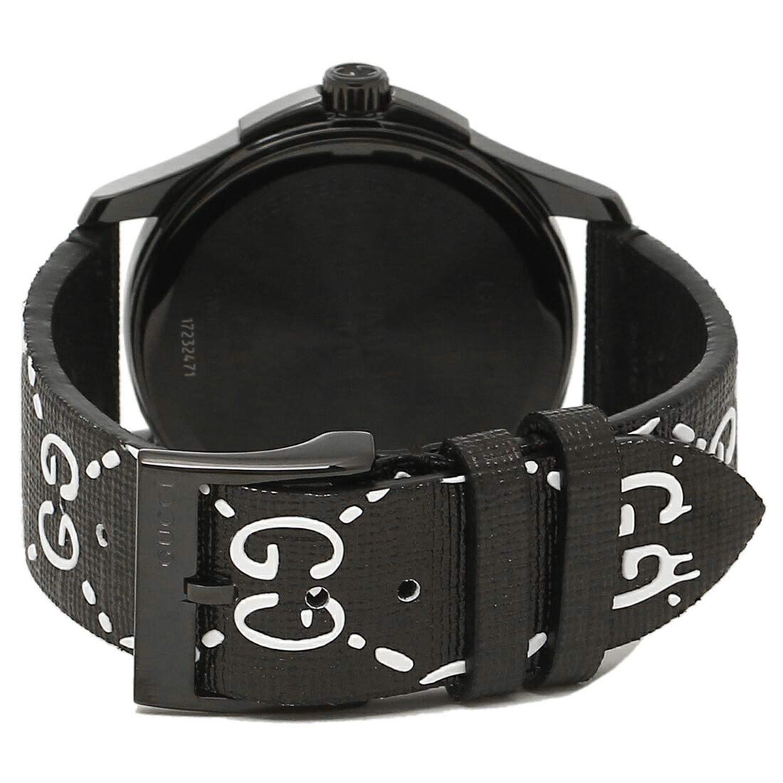  Shop Authentic Gucci G Timeless Ghost Black Dial Black Leather Strap Watch For Men - YA1264018 - Luxxuri