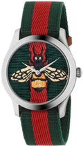 Shop Authentic Gucci Le Marche des Merveilles Red & Green Dial Red & Green Nylon Strap Unisex Watch - YA1264060 - Luxxuri