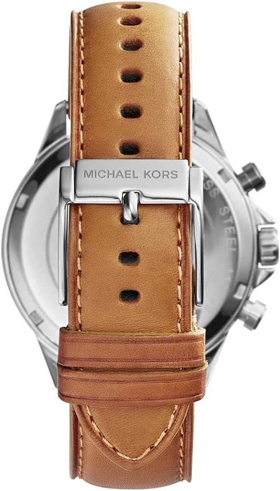  Shop Authentic Michael Kors Gage Chronograph Quartz Black Dial Brown Leather Strap Watch For Men - MK8333 - Luxxuri
