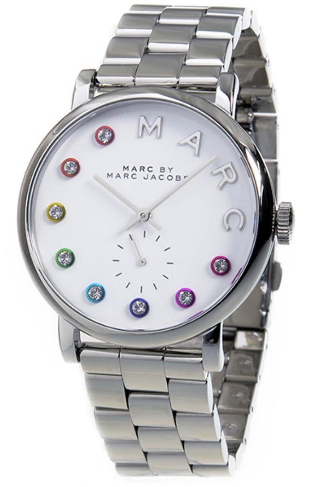  Shop Authentic Marc Jacobs Marc White Dial Silver Steel Strap Watch for Women - MBM3420 - Luxxuri