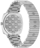  Shop Authentic Gucci Grip Quartz Silver Dial Silver Steel Strap Watch For Women - YA157410 - Luxxuri