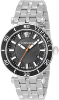  Shop Authentic Versace Greca Sport Quartz Black Dial Silver Steel Strap Watch For Men - VEZ300321 - Luxxuri