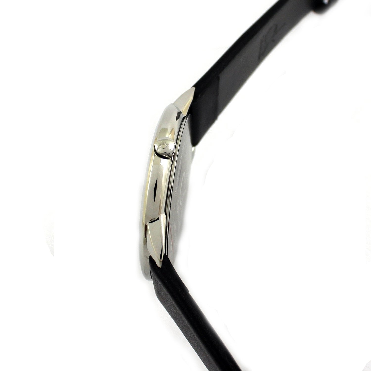  Shop Authentic Calvin Klein Minimal Black Dial Black Leather Strap Watch for Men - K3M221CS - Luxxuri