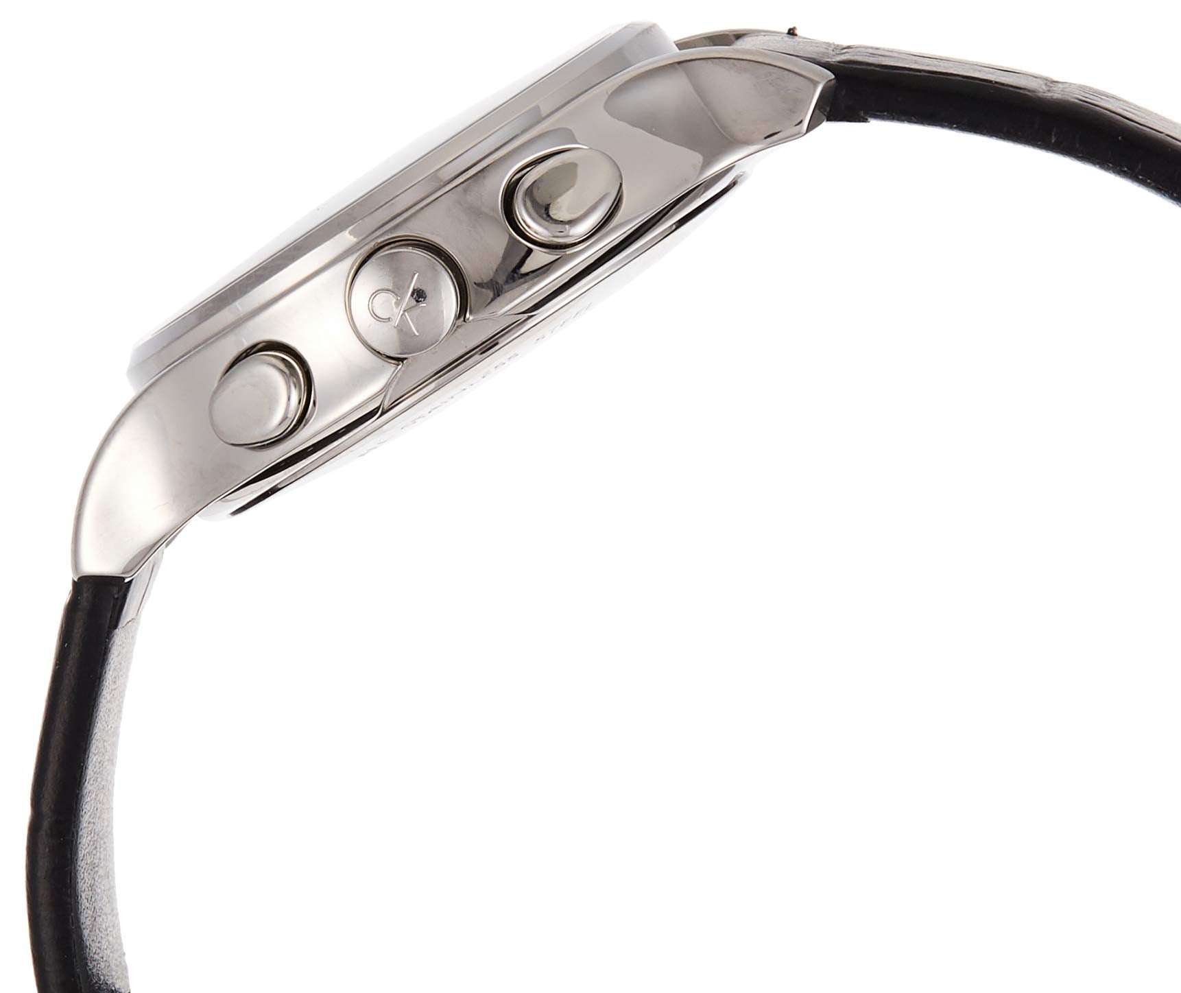  Shop Authentic Calvin Klein Skirt Chronograph Black Dial Black Leather Strap Watch for Men - K2U291C1 - Luxxuri