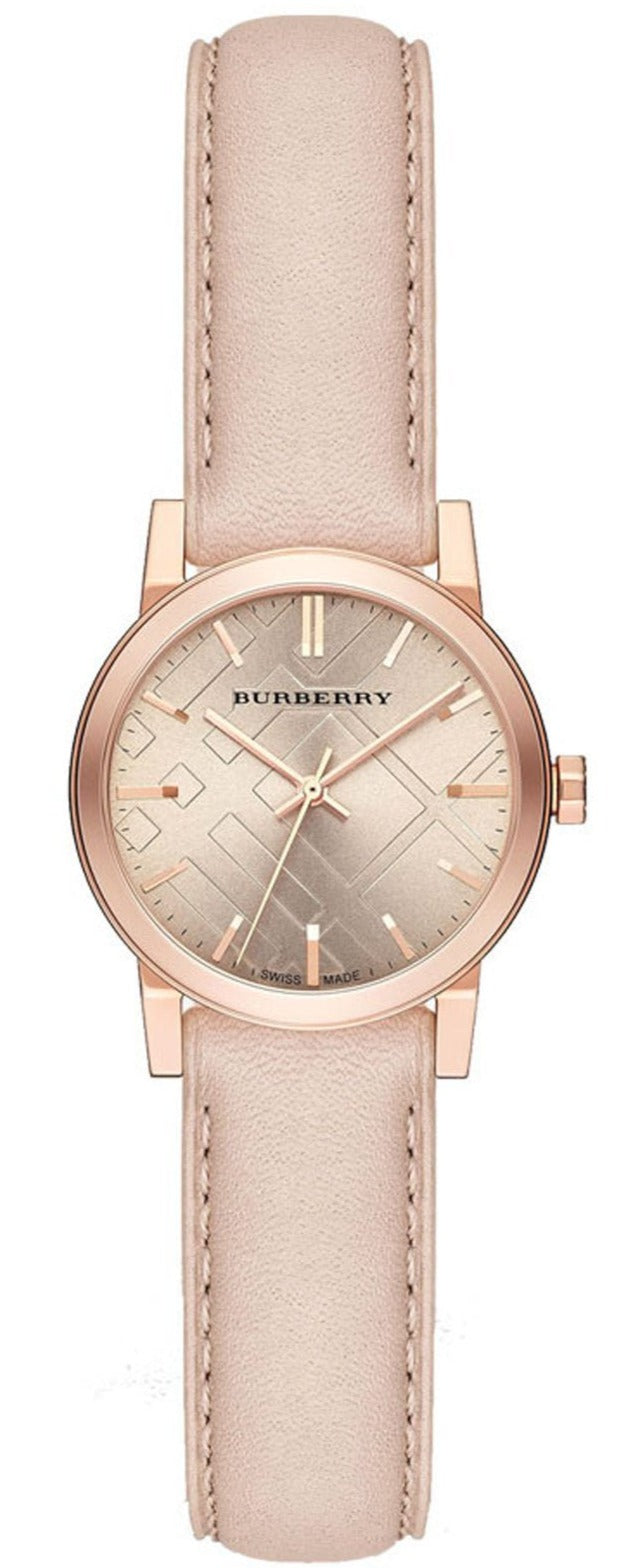  Shop Authentic Burberry The City Gold Dial Beige Leather Strap Watch for Women - BU9210 - Luxxuri