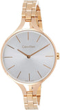  Shop Authentic Calvin Klein Graphic Silver Dial Rose Gold Steel Strap Watch for Women - K7E23646 - Luxxuri