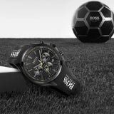  Shop Authentic Hugo Boss Distinct Black Dial Black Silicone Strap Watch for Men - 1513859 - Luxxuri