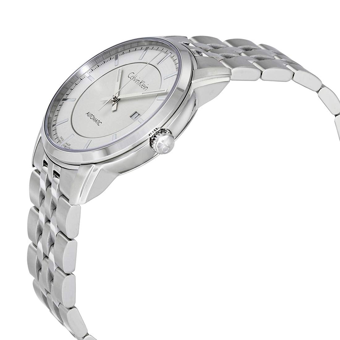  Shop Authentic Calvin Klein Infinity Automatic Silver Dial Silver Steel Strap Watch for Men - K5S34146 - Luxxuri
