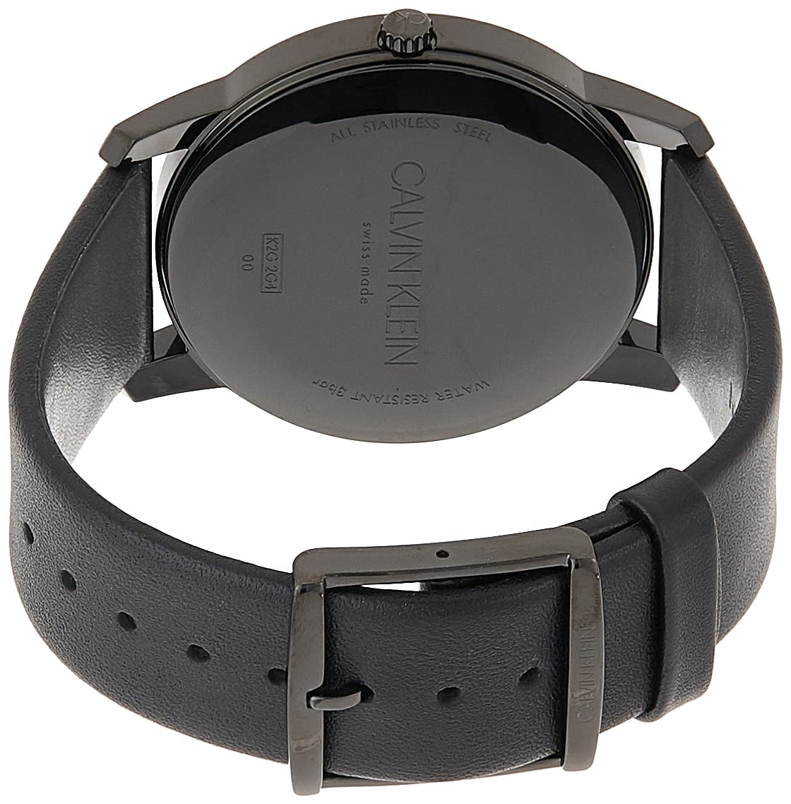  Shop Authentic Calvin Klein City Quartz Black Dial Black Leather Strap Watch for Men - K2G2G4C1 - Luxxuri