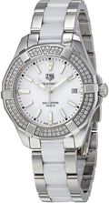  Shop Authentic Tag Heuer Aquaracer Diamonds White Dial Two Tone Steel Strap Watch for Women - WAY131F.BA0914 - Luxxuri