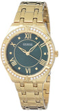  Shop Authentic Guess Cosmo Diamonds Green Dial Gold Steel Strap Watch for Women - GW0033L8 - Luxxuri