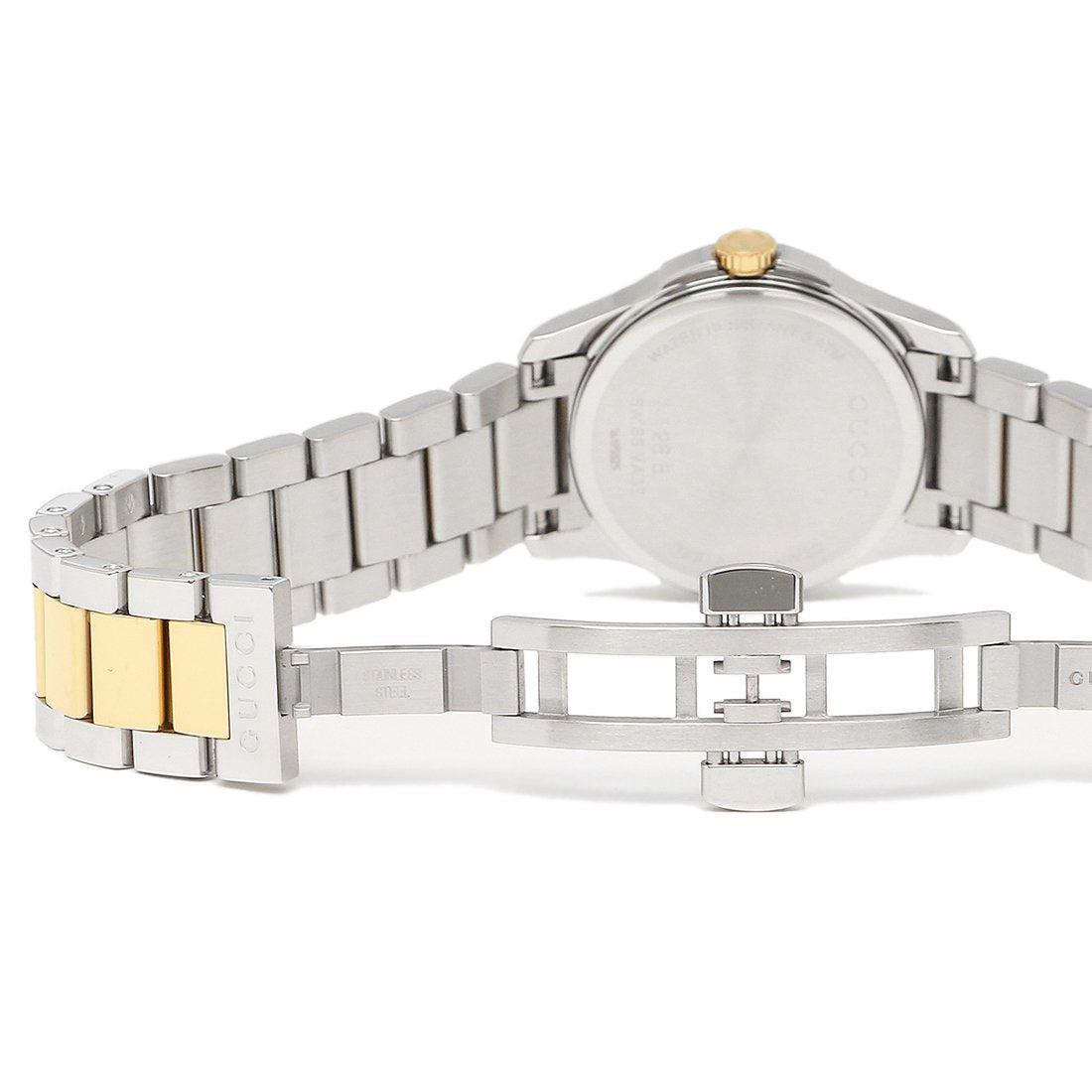  Shop Authentic Gucci G Timeless Quartz Silver Dial Two Tone Steel Strap Watch For Women - YA126531 - Luxxuri