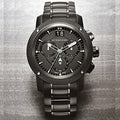 Burberry Endurance Chronograph Quartz Black Dial Black Steel Strap Watch For Men - BU9801