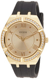  Shop Authentic Guess Cosmo Diamonds Gold Dial Black Rubber Strap Watch for Women - GW0034L1 - Luxxuri