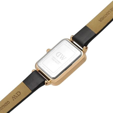  Shop Authentic Daniel Wellington Quadro White Dial Black Leather Strap Watch For Women - DW00100434 - Luxxuri
