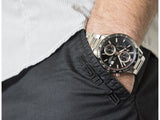  Shop Authentic Tag Heuer Carrera Automatic Chronograph Black Dial Silver Steel Strap Watch for Men - CBM2110.BA0651 - Luxxuri