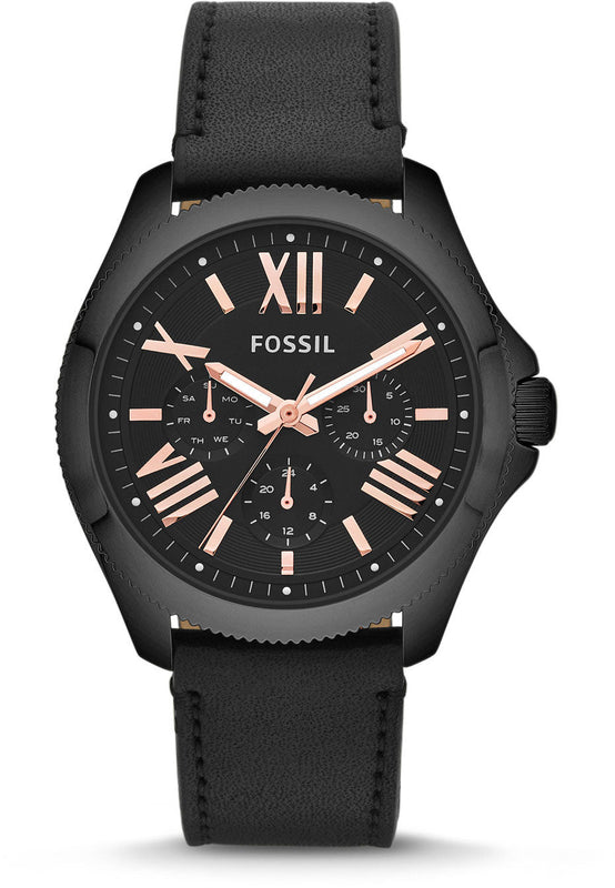 Shop Authentic Fossil Cecile Multifunction Black Dial Black Leather Strap Watch for Men - AM4523 - Luxxuri