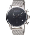  Shop Authentic Calvin Klein City Chronograph Black Dial Silver Mesh Bracelet Watch for Men - K2G27121 - Luxxuri