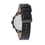  Shop Authentic Tommy Hilfiger Asher Chronograph Black Dial Black Leather Strap Watch For Men - 1791854 - Luxxuri