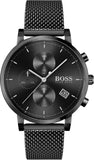  Shop Authentic Hugo Boss Integrity Black Dial Black Mesh Bracelet Watch for Men - 1513813 - Luxxuri