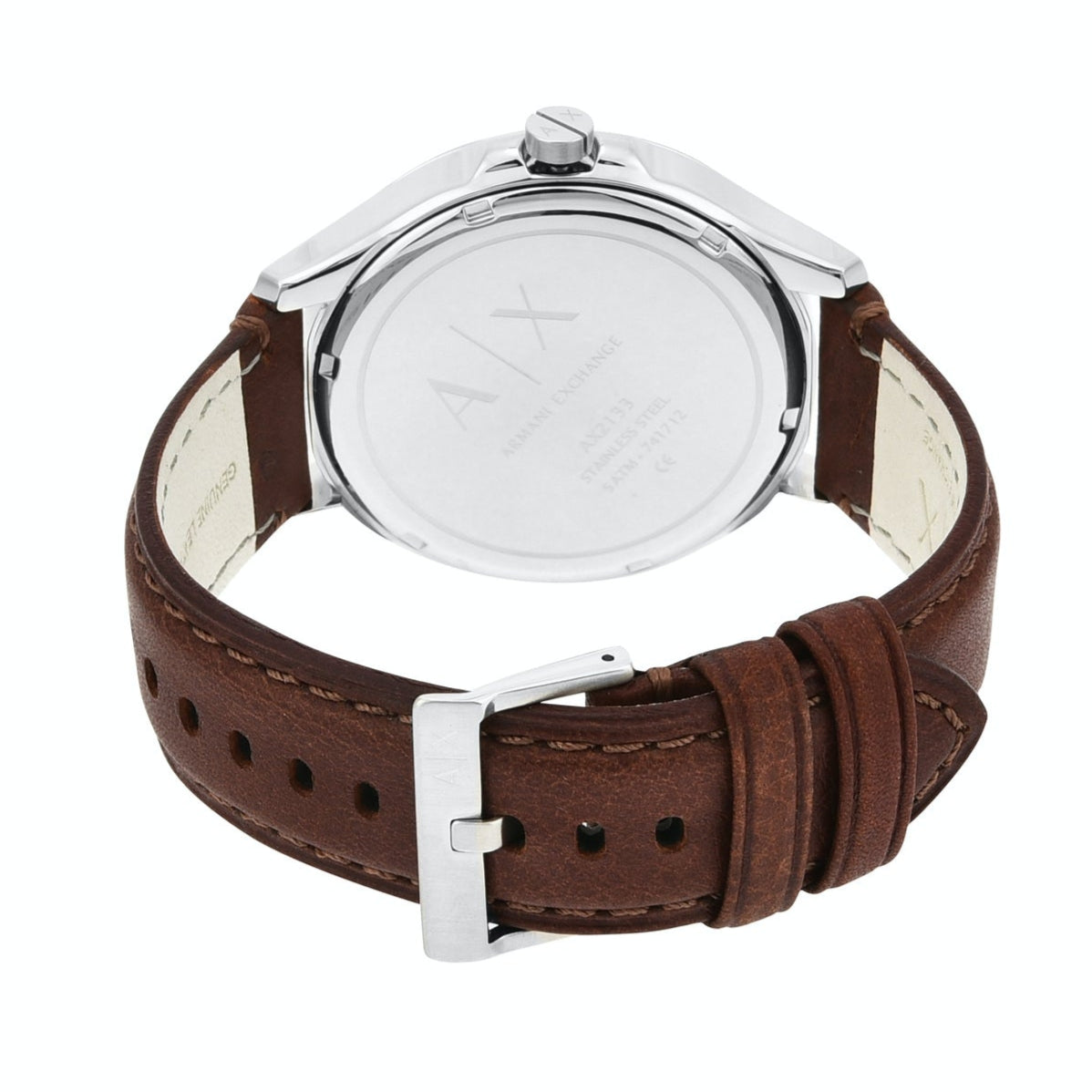  Shop Authentic Armani Exchange Hampton Chronograph Blue Dial Brown Leather Strap Watch For Men - AX2133 - Luxxuri